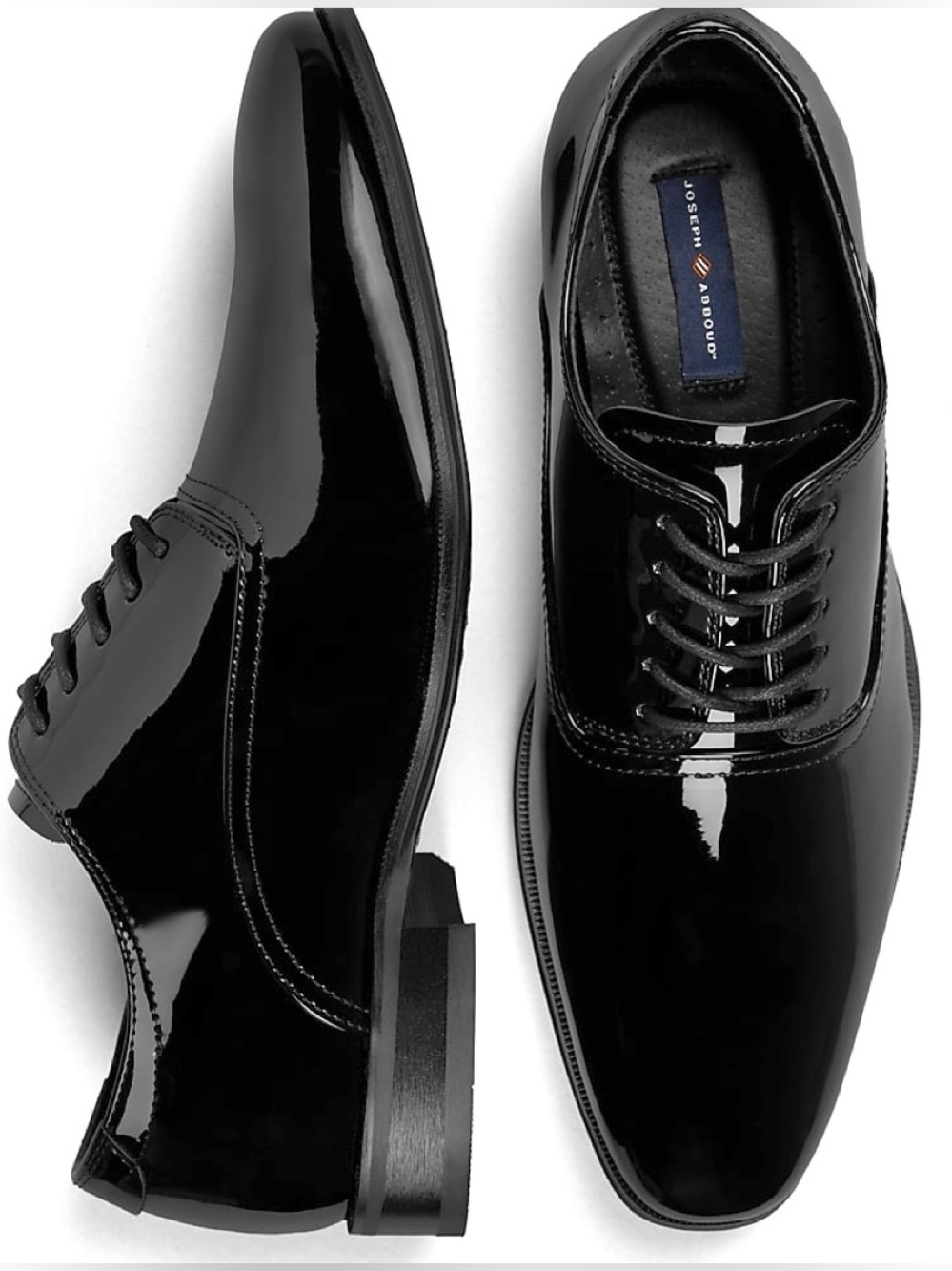 Joseph Abboud 10 Formal Black Patent Leather Finish Lace Up Oxford Dress Shoe